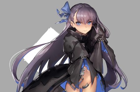 blue eyes fate/grand order fate (series) honey bee (bancoth) long hair meltryllis navel purple hair