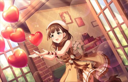 annin doufu bow brown hair dress green eyes hat idolmaster idolmaster cinderella girls idolmaster cinderella girls starlight stage lolita fashion long hair necklace ribbons sakuma mayu valentine wristwear