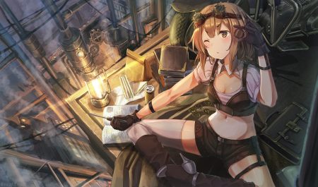 book boots breasts building cleavage drink food gloves goggles industrial navel original shorts thighhighs watermark yu ni t