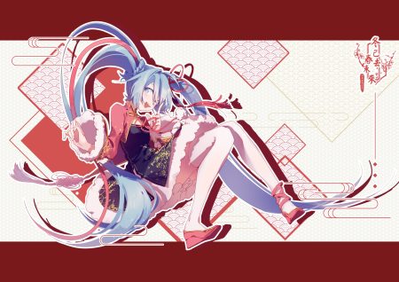 aqua eyes aqua hair braids chinese clothes chinese dress dress hatsune miku long hair sourxuan thighhighs twintails vocaloid