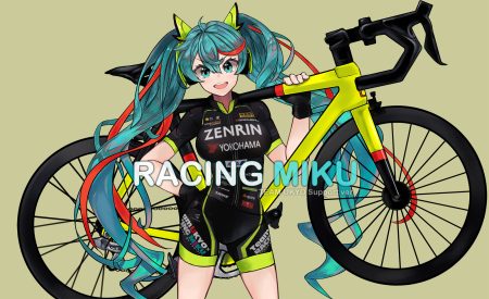 aqua eyes aqua hair bicycle bike shorts floatingapple gloves hatsune miku shorts signed twintails vocaloid