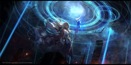blonde hair breasts cleavage clouds long hair magic original pixiv fantasia sky swd3e2 watermark