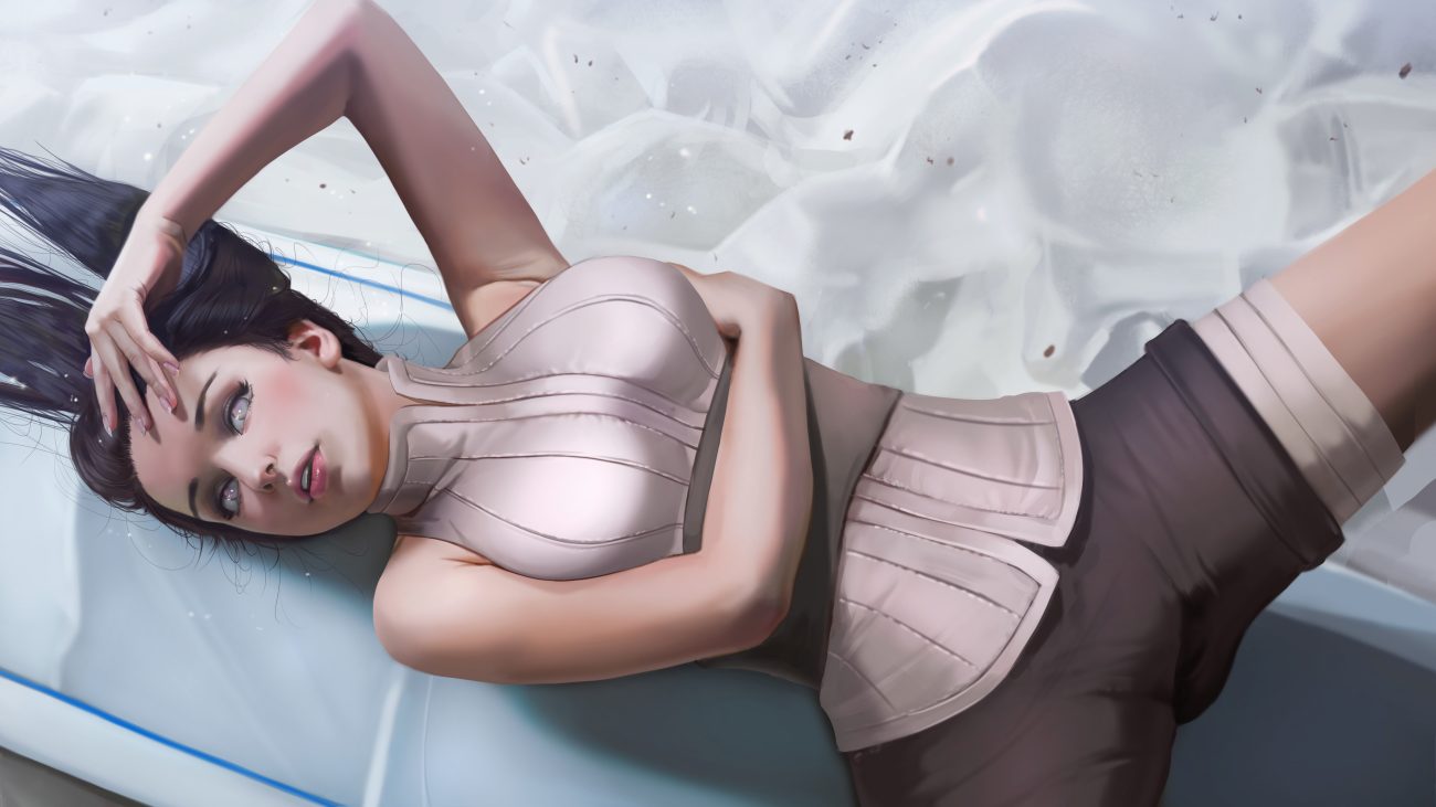 black hair breasts cleavage gray eyes hoo bamon hyuuga hinata long hair naruto realistic spread legs watermark