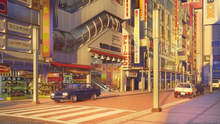 3d arsenixc building car city love money rock'n'roll no humans scenic sunset vvcephei
