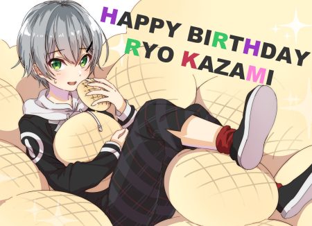 all male food game club project gray hair green eyes hood kazami ryou male short hair socks takeko spla