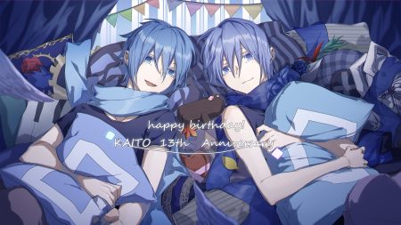 all male aqua eyes blue hair flowers kaito male rose scarf short hair valentine vocaloid ziling