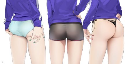 ass ass grab close jay (shining star) ohisashibu panties shining star signed underwear white