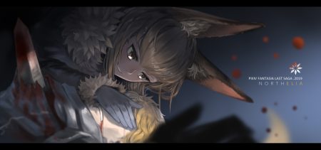 animal ears armor blonde hair blood close gloves male original pixiv fantasia red eyes short hair weapon yuushouku
