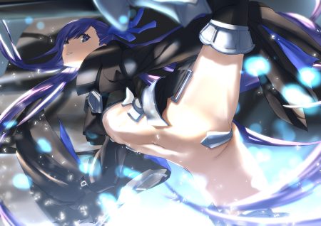 blue eyes blue hair fate/grand order fate (series) flat chest kick long hair meltryllis spread legs tsuuhan
