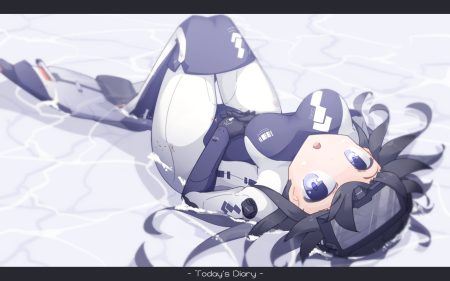 black hair blue eyes bodysuit breasts goggles ibis1 long hair original skintight water