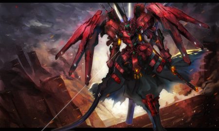 bow (weapon) building city clouds gond mecha original pixiv fantasia silhouette sky weapon