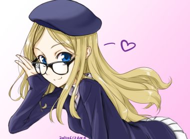 blonde hair blue eyes etsuosan frenda seivelun glasses gradient hat long hair school uniform to aru kagaku no railgun to aru majutsu no index