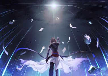 4nimenut all male brown hair clouds gloves granblue fantasy hood male sandalphon (granblue fantasy) short hair signed sky