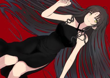 brown hair dress fate/grand order fate (series) hinomaru (futagun) long hair red sesshouin kiara waifu2x yellow eyes