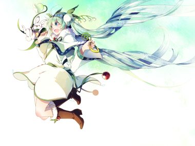 animal boots hatsune miku long hair rabbit shuzi twintails vocaloid yuki miku yukine (vocaloid)