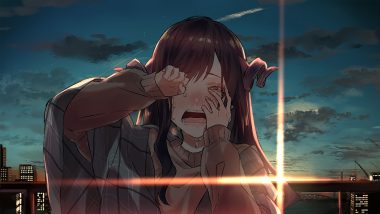 blush brown hair building city close clouds crying horns long hair original sinomi sky sunset tears