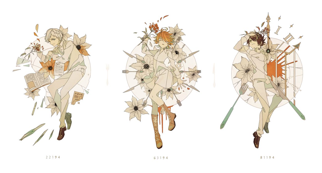 emma (yakusoku no neverland) male norman (yakusoku no neverland) polychromatic ray (yakusoku no neverland) yakusoku no neverland zero (jckz2334)