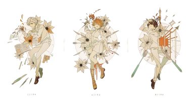 emma (yakusoku no neverland) male norman (yakusoku no neverland) polychromatic ray (yakusoku no neverland) yakusoku no neverland zero (jckz2334)