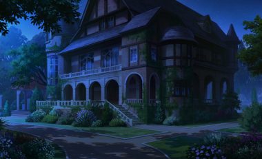 building dao dao flowers night no humans original scenic stairs tree
