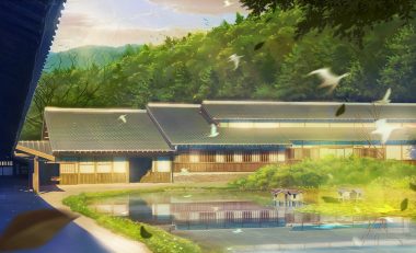 animal bird building clouds forest grass leaves nasu no humans original reflection scenic sky tree water