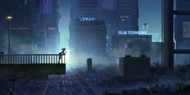 aircraft blonde hair building cigarette city dark industrial landscape original scenic shirt short hair skirt smoking stairs zi ye (hbptcsg2)