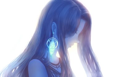 bou nin brown hair close long hair original polychromatic white