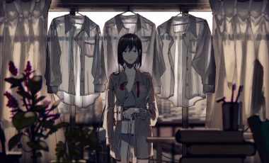 black hair dark flowers kurohal open shirt original panties see through shirt short hair techgirl underwear