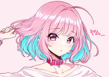 close collar deadnooodles idolmaster idolmaster cinderella girls pink eyes pink hair short hair yumemi riamu