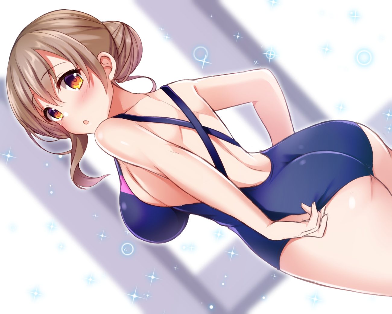 ass blush original saiki akari (akarium sk) swimsuit