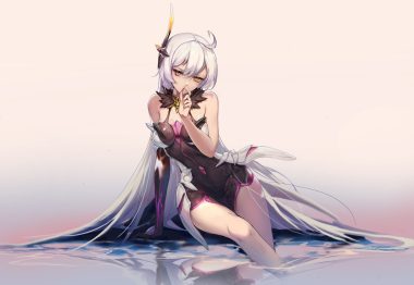 honkai impact honkai (series) kiana kaslana rabbit (tukenitian) reflection