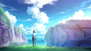 all male clouds grass male original scenic suishougensou water