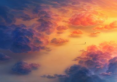 clouds heriki (trkj) no humans orange original polychromatic