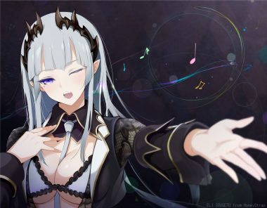 breasts cleavage demon giba (out-low) honey strap pointed ears sougetsu eli