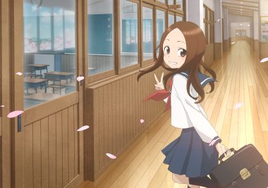 brown eyes brown hair karakai jouzu no takagi-san loli school uniform takagi-san