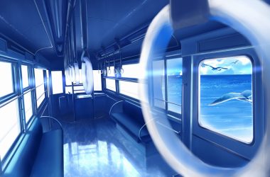 animal bird blue gensuke no humans original polychromatic scenic train water