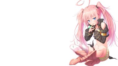 aqua eyes boots food honey long hair matokechi milim nava navel pink hair tensei shitara slime datta ken twintails white