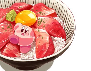 amedama (akaki 4207) close cropped food kirby kirby (character) waifu2x