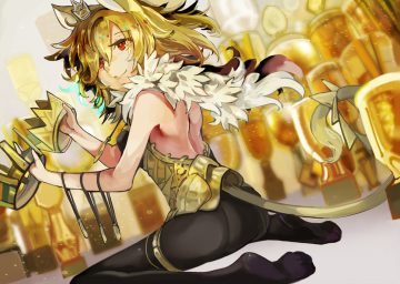 animal ears blonde hair crown original pantyhose red eyes ryuuri susuki tail