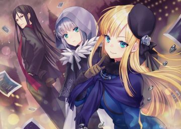 black hair blonde hair brown eyes cape fate/grand order fate (series) gloves gray hair gray (lord el-melloi ii) green eyes hat hood long hair lord el-melloi ii lord el-melloi ii case files male reines el-melloi archisorte short hair suit tie yamyom