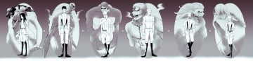 annie leonhardt armored titan beast titan bertholt fubar colossal titan female titan group harmaki male military monochrome pieck finger porco galliard reiner braun shingeki no kyojin uniform zeke yeager
