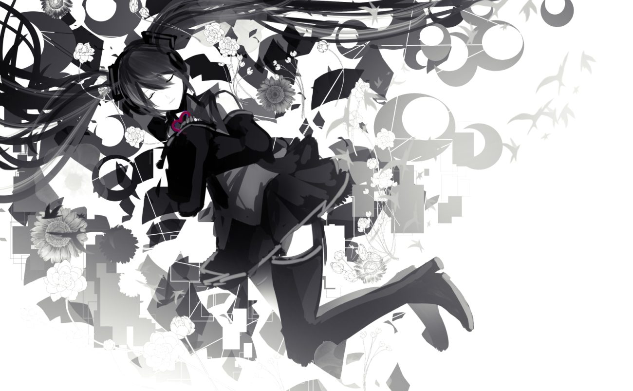 hatsune miku nyakkunn polychromatic rolling girl (vocaloid) vocaloid