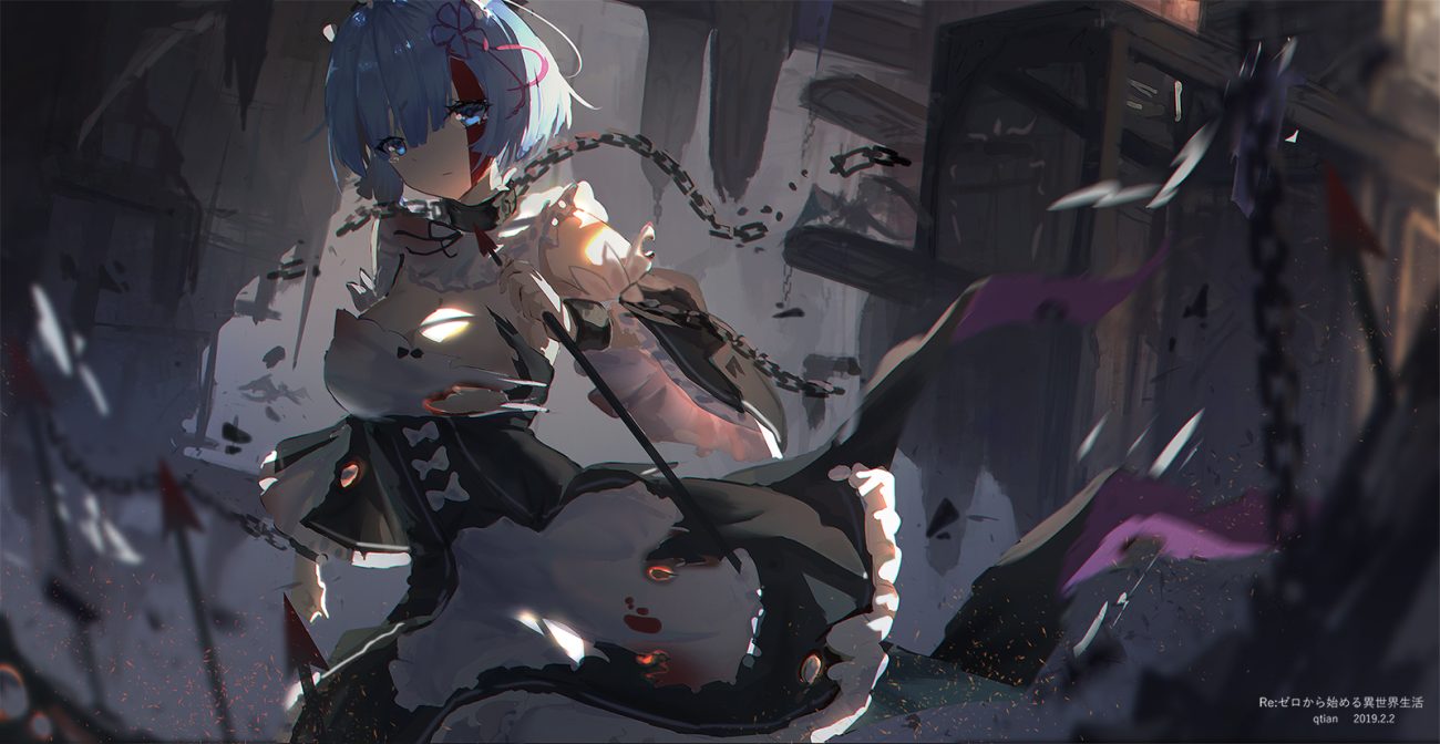qtian rem (re:zero) re:zero kara hajimeru isekai seikatsu watermark