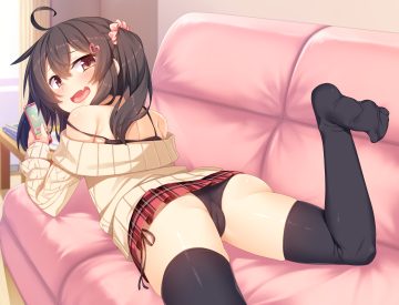 ass blush cameltoe fang loli lyricbox original panties phone racer (magnet) thighhighs twintails underwear
