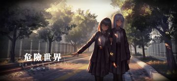 2girls original school uniform shoujo ai tree watermark yurichtofen