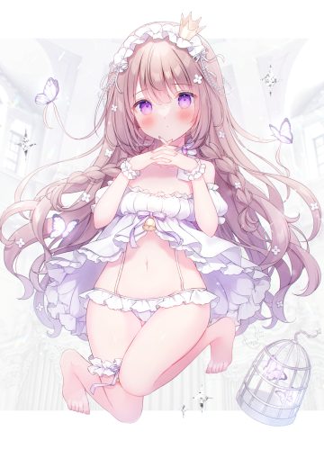 omochi monaka dress garter lingerie no bra pantsu skirt lift