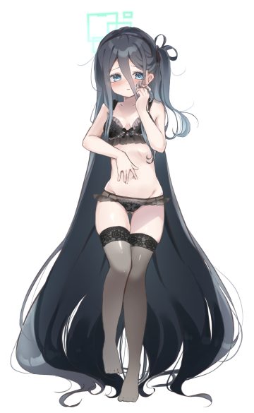 namekuji (namekuzu) blue archive tendou arisu bra halo loli pantsu thighhighs