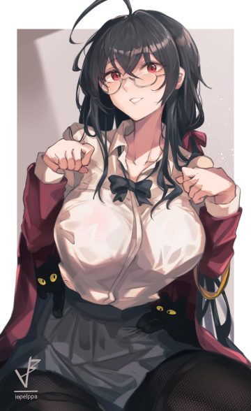 iparupua azur lane taihou (azur lane) megane pantyhose seifuku