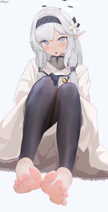 fuenyuan blue archive akeboshi himari feet halo pointy ears uniform