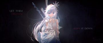 blue eyes choker crying dark dress flat chest gawr gura gray hair headband hololive kayjae long hair staff summer dress tears