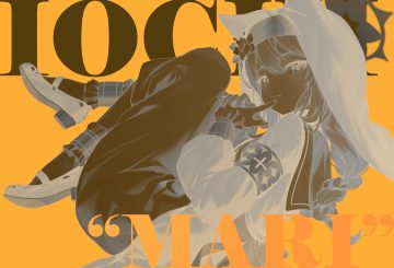 animal ears blue archive blush braids catgirl chiu538 dress halo headdress iochi mari long hair nun orange polychromatic ponytail